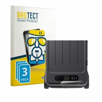 Parte frontal de un envase de producto con el logotipo de la marca BROTECT. Al lado se muestra el dispositivo Anker SOLIX Ever