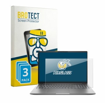 Face avant d’un emballage produit avec le logo de la marque BROTECT. À côté, l’appareil HP Zbook X G2i 16
