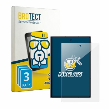 Parte frontale di una confezione del prodotto con il logo del marchio BROTECT. Accanto è raffigurato il dispositivo Samsung Ga