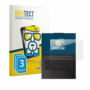 Front side of a product packaging with the brand logo BROTECT. Next to it is the device Lenovo ThinkPad P1 Gen 9 16