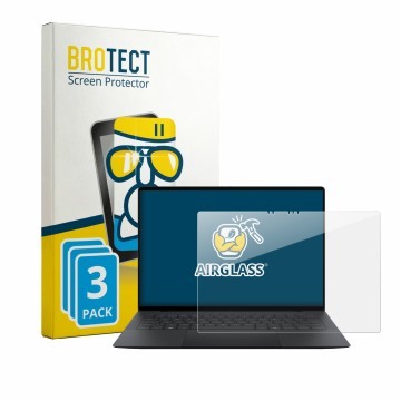 Vorderseite einer Produktverpackung mit dem Markenlogo BROTECT. Daneben ist das Gerät ASUS ExpertBook Ultra mit dem zugehörige