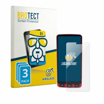 Vorderseite einer Produktverpackung mit dem Markenlogo BROTECT. Daneben ist das Gerät Olympia Neo Plus mit dem zugehörigen Dis