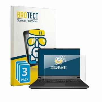 Vorderseite einer Produktverpackung mit dem Markenlogo BROTECT. Daneben ist das Gerät Schenker KEY 18 Pro E25 mit dem zugehöri