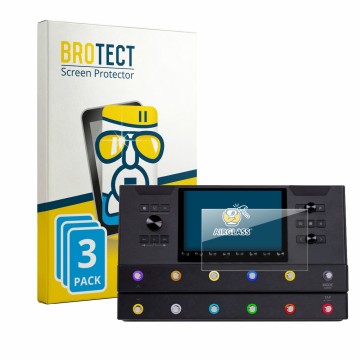 Vorderseite einer Produktverpackung mit dem Markenlogo BROTECT. Daneben ist das Gerät Line 6 Helix Stadium Floor mit dem zugeh