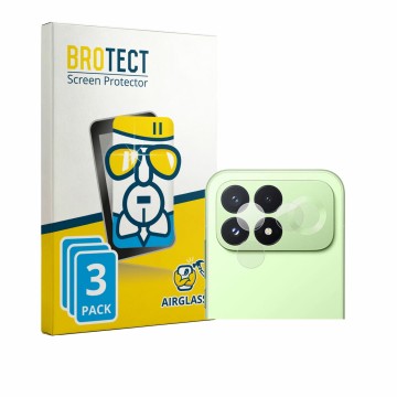 Parte frontale di una confezione del prodotto con il logo del marchio BROTECT. Accanto è raffigurato il dispositivo Xiaomi Poc