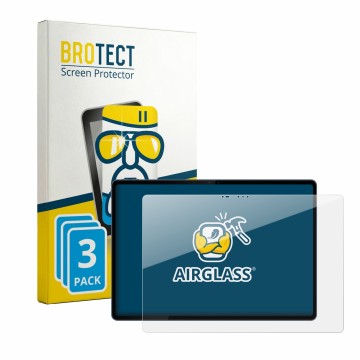 Vorderseite einer Produktverpackung mit dem Markenlogo BROTECT. Daneben ist das Gerät Lenovo Yoga Tab Plus Gen 2 mit dem zugeh