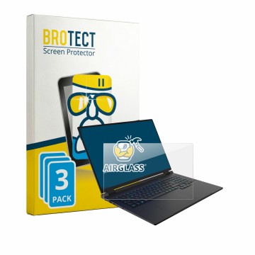Front side of a product packaging with the brand logo BROTECT. Next to it is the device Captiva Entry Gaming I10-4468GE 18
