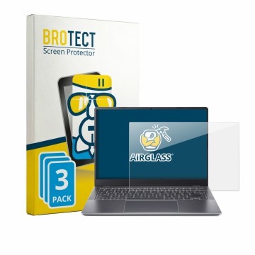 Parte frontale di una confezione del prodotto con il logo del marchio BROTECT. Accanto è raffigurato il dispositivo Acer Chrom