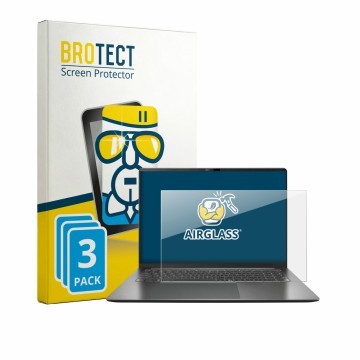 Parte frontal de un envase de producto con el logotipo de la marca BROTECT. Al lado se muestra el dispositivo ASUS Vivobook S1