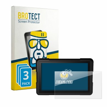 Front side of a product packaging with the brand logo BROTECT. Next to it is the device BakerMiche 7