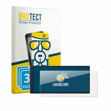 Face avant d’un emballage produit avec le logo de la marque BROTECT. À côté, l’appareil Garmin Drive 7.1