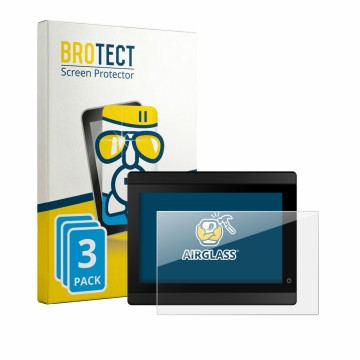 Front side of a product packaging with the brand logo BROTECT. Next to it is the device Garmin GMI 40 shown with the correspon