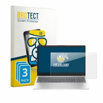 Front side of a product packaging with the brand logo BROTECT. Next to it is the device HP 15-fd1750ngx shown with the corresp