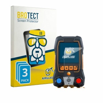 Face avant d’un emballage produit avec le logo de la marque BROTECT. À côté, l’appareil Testo 558s est représenté avec la prot
