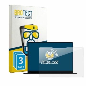 Front side of a product packaging with the brand logo BROTECT. Next to it is the device ASUS ProArt P14 shown with the corresp