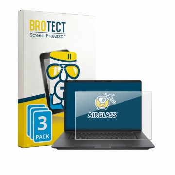 Parte frontal de un envase de producto con el logotipo de la marca BROTECT. Al lado se muestra el dispositivo HP ZBook Ultra G