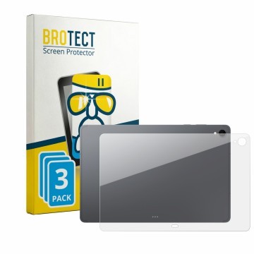 Parte frontal de un envase de producto con el logotipo de la marca BROTECT. Al lado se muestra el dispositivo Samsung Galaxy T