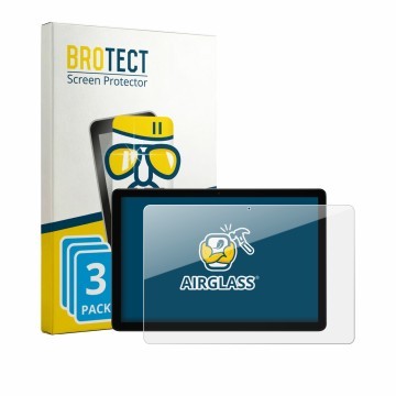 Parte frontale di una confezione del prodotto con il logo del marchio BROTECT. Accanto è raffigurato il dispositivo Alldocube 