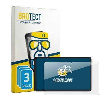 Face avant d’un emballage produit avec le logo de la marque BROTECT. À côté, l’appareil Honor Pad X7b est représenté avec la p