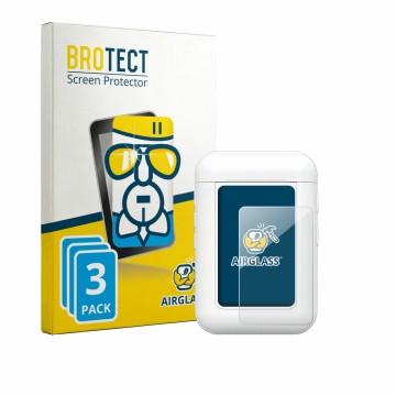 Vorderseite einer Produktverpackung mit dem Markenlogo BROTECT. Daneben ist das Gerät Anfier A8 mit dem zugehörigen Displaysch