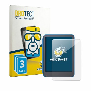 Parte frontale di una confezione del prodotto con il logo del marchio BROTECT. Accanto è raffigurato il dispositivo Amazon Kin