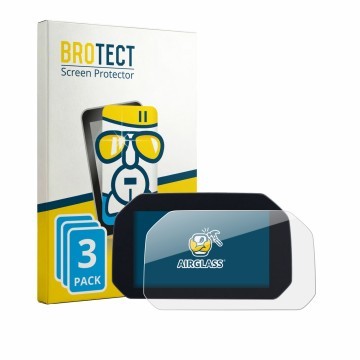 Vorderseite einer Produktverpackung mit dem Markenlogo BROTECT. Daneben ist das Gerät BMW F 450 R TFT-Display 6.5