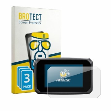 Front side of a product packaging with the brand logo BROTECT. Next to it is the device Honda CB1000F 2026 shown with the corr