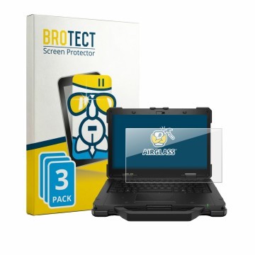 Vorderseite einer Produktverpackung mit dem Markenlogo BROTECT. Daneben ist das Gerät Dell Pro Rugged 13 Extreme mit dem zugeh