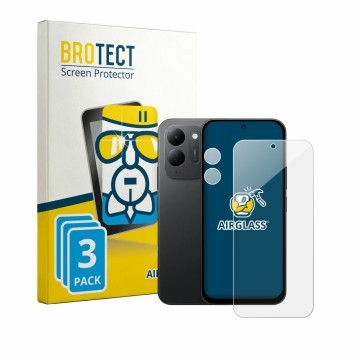 Front side of a product packaging with the brand logo BROTECT. Next to it is the device Xiaomi Poco C95 Pro (Front+Camera) sho