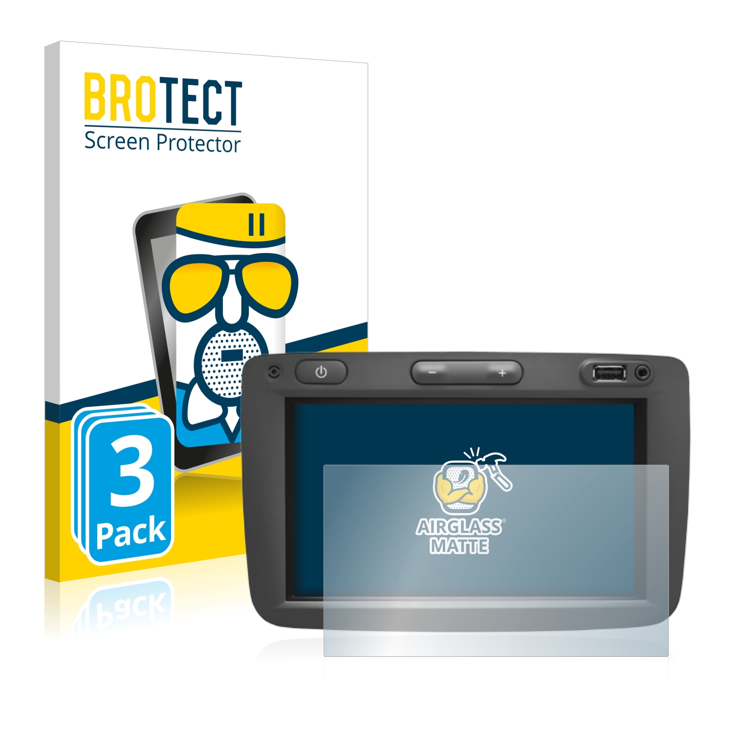 Protecteur Vitre 9H BROTECT Protection Ecran Verre pour Dacia Media Nav AirGlass 