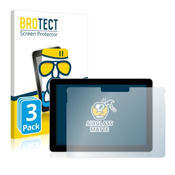 Front side of a product packaging with the brand logo BROTECT. Next to it is the device Microsoft Surface Go (1st Gen.) shown 