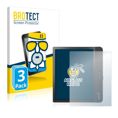 Face avant d’un emballage produit avec le logo de la marque BROTECT. À côté, l’appareil Tolino Epos 2 est représenté avec la p