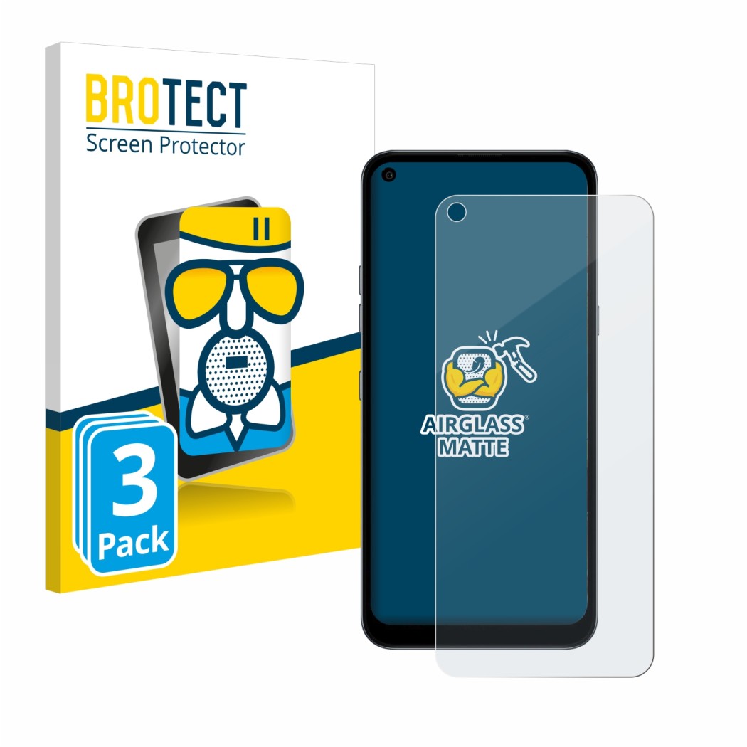 Face avant d’un emballage produit avec le logo de la marque BROTECT. À côté, l’appareil LG K61S est représenté avec la protect