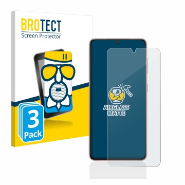 Parte frontale di una confezione del prodotto con il logo del marchio BROTECT. Accanto è raffigurato il dispositivo Samsung Ga