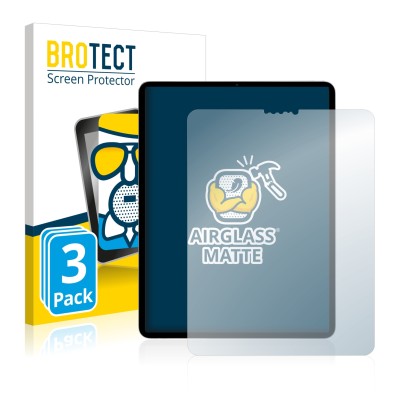 Front side of a product packaging with the brand logo BROTECT. Next to it is the device Apple iPad Pro 11