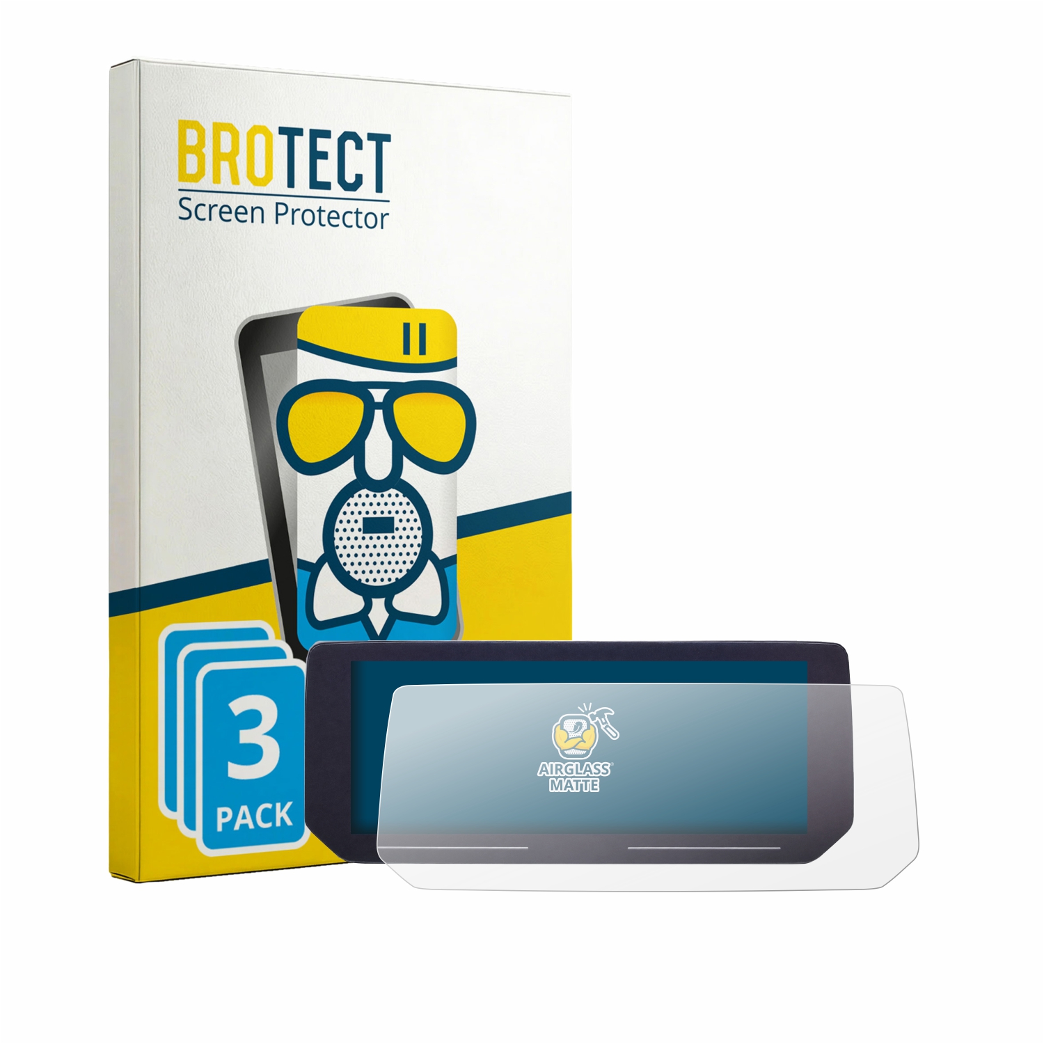 BROTECT AirGlass Matte – Protection Écran Verre Mat Anti-Reflet 9H Pour BMW R 1250 RS 2019 TFT 6.5" Connectivity – Ultra-Fin & Flexible