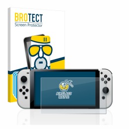 Parte frontale di una confezione del prodotto con il logo del marchio BROTECT. Accanto è raffigurato il dispositivo Nintendo S