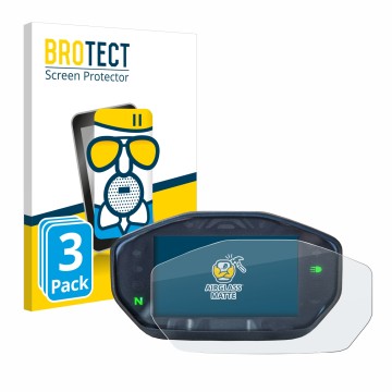 Front side of a product packaging with the brand logo BROTECT. Next to it is the device Ducati Monster / Monster + 2021 shown 