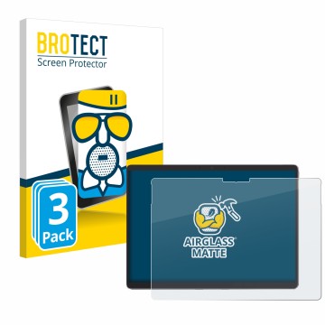 Front side of a product packaging with the brand logo BROTECT. Next to it is the device Microsoft Surface Pro 8 (2021) shown w