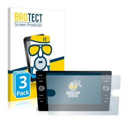 Front side of a product packaging with the brand logo BROTECT. Next to it is the device Volkswagen T-Roc R Line 2022 Discover 