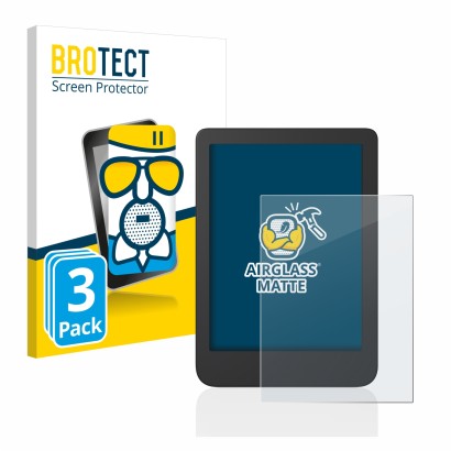 Vorderseite einer Produktverpackung mit dem Markenlogo BROTECT. Daneben ist das Gerät Tolino Shine 4 mit dem zugehörigen Displ