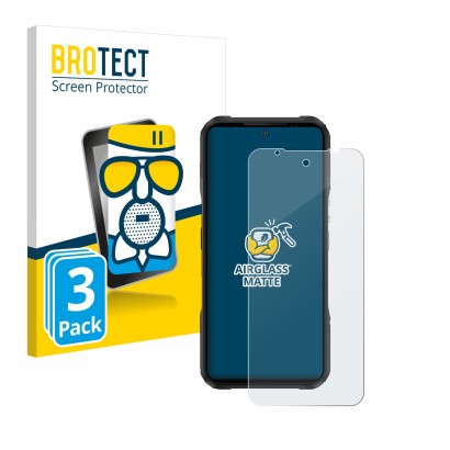 Parte frontale di una confezione del prodotto con il logo del marchio BROTECT. Accanto è raffigurato il dispositivo Doogee V20