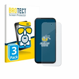 Vorderseite einer Produktverpackung mit dem Markenlogo BROTECT. Daneben ist das Gerät Fairphone 5 mit dem zugehörigen Displays