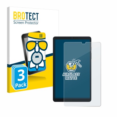 Face avant d’un emballage produit avec le logo de la marque BROTECT. À côté, l’appareil Blackview Tab 60 8.68