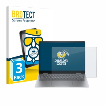 Parte frontale di una confezione del prodotto con il logo del marchio BROTECT. Accanto è raffigurato il dispositivo HP Envy x3