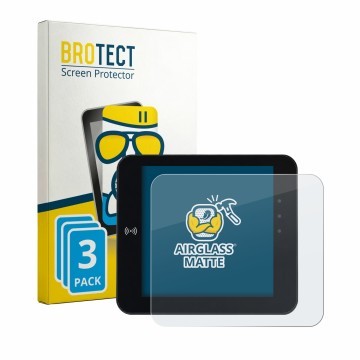 Front side of a product packaging with the brand logo BROTECT. Next to it is the device unu Scooter Pro / Move shown with the 
