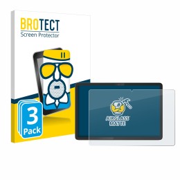 Parte frontal de un envase de producto con el logotipo de la marca BROTECT. Al lado se muestra el dispositivo Lenovo Chromeboo