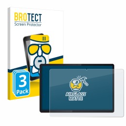 Parte frontal de un envase de producto con el logotipo de la marca BROTECT. Al lado se muestra el dispositivo Lenovo Idea Tab 