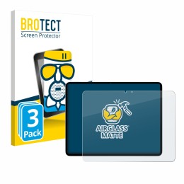 Front side of a product packaging with the brand logo BROTECT. Next to it is the device Apple iPad Air 13