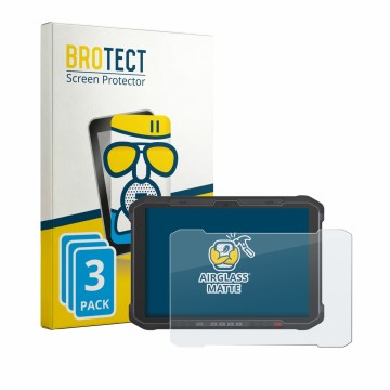 Vorderseite einer Produktverpackung mit dem Markenlogo BROTECT. Daneben ist das Gerät Newland Speedata SD100 Orion II mit dem 